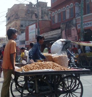 Straßenhändler in Jaipur